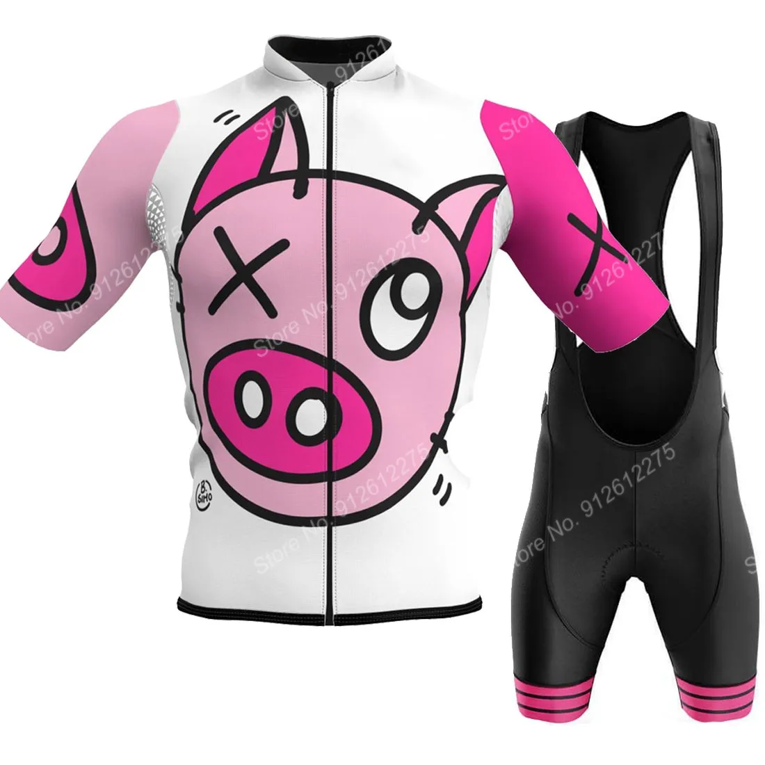 Cycling Commuter Clothing - Set Cartoon Comic Pig 2023 Maglia