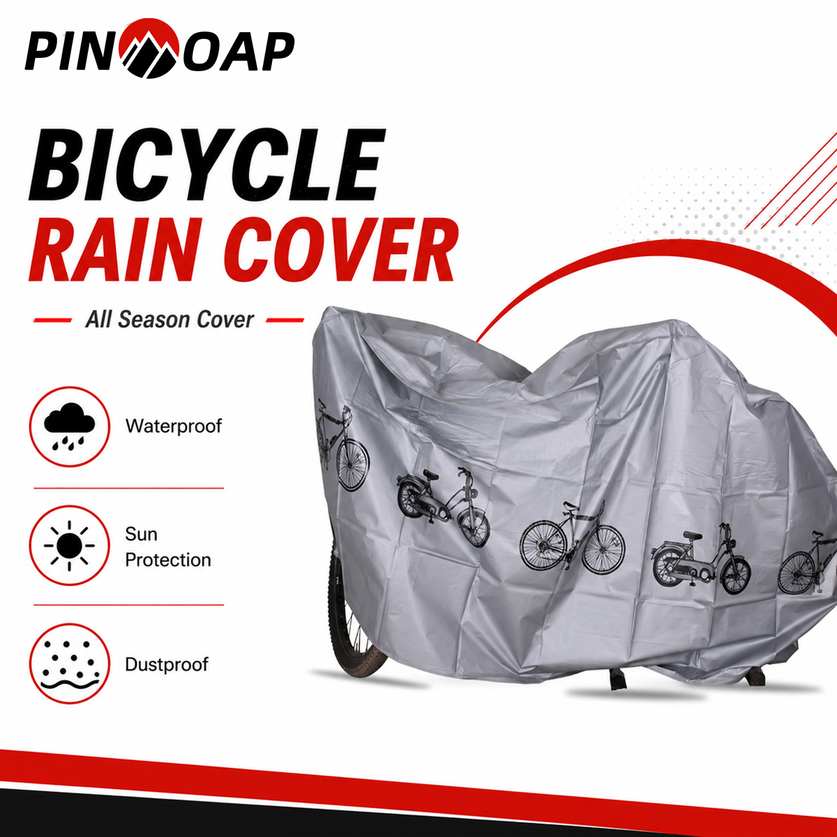 Cycling Commuter Backpack Waterproof - PINMOAP Copertura universale antipioggia per bicicletta,