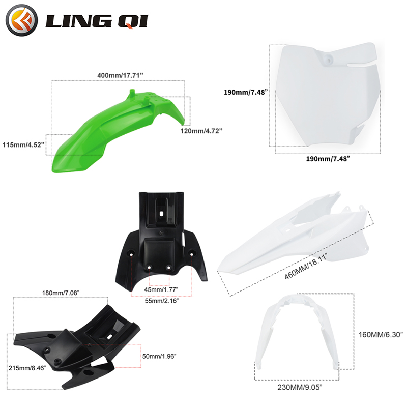 LINGQI RACING KT50 Kit carenat - Fender Mudguard Set recensione e prezzo